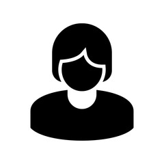 business woman icon or logo isolated sign symbol vector illustration - high quality black style vector icons
