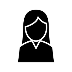 business woman icon or logo isolated sign symbol vector illustration - high quality black style vector icons
