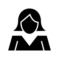 business woman icon or logo isolated sign symbol vector illustration - high quality black style vector icons
