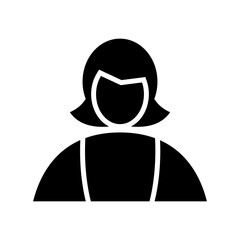 business woman icon or logo isolated sign symbol vector illustration - high quality black style vector icons
