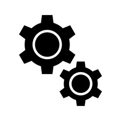 cogs icon or logo isolated sign symbol vector illustration - high quality black style vector icons

