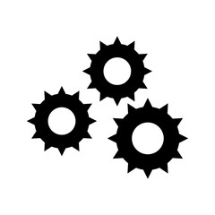 cogs icon or logo isolated sign symbol vector illustration - high quality black style vector icons
