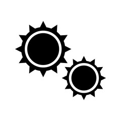 cogs icon or logo isolated sign symbol vector illustration - high quality black style vector icons
