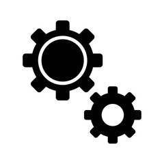 cogs icon or logo isolated sign symbol vector illustration - high quality black style vector icons
