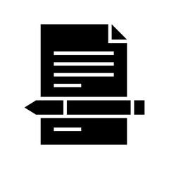 contract icon or logo isolated sign symbol vector illustration - high quality black style vector icons
