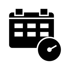 deadline icon or logo isolated sign symbol vector illustration - high quality black style vector icons
