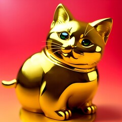 Golden cat from Japan. 
Created using generative AI 