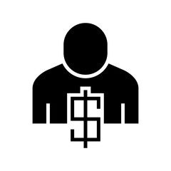 financial advisor icon or logo isolated sign symbol vector illustration - high quality black style vector icons
