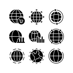 global market icon or logo isolated sign symbol vector illustration - high quality black style vector icons
