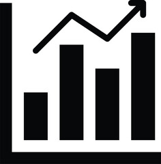 Graph icon vector illustration. Graph illustration to represent infographs, bar graphs and information.