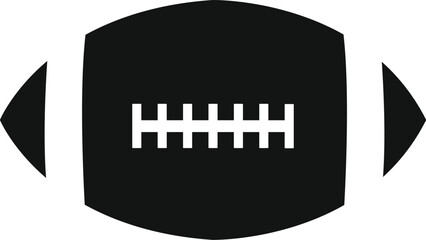 Rugby ball vector icon design. Simple editable eps vector usable for web and print items.