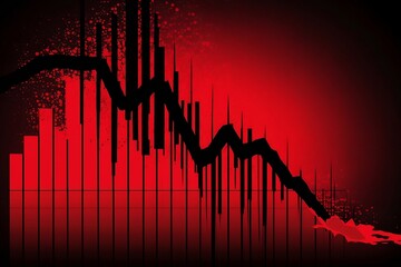 Market Downtrend Red Stocks, Crash