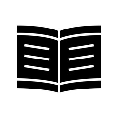 open book icon or logo isolated sign symbol vector illustration - high quality black style vector icons
