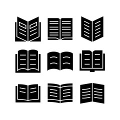 open book icon or logo isolated sign symbol vector illustration - high quality black style vector icons
