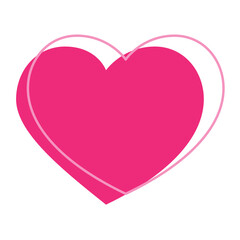 pink heart on white