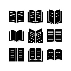 open book icon or logo isolated sign symbol vector illustration - high quality black style vector icons
