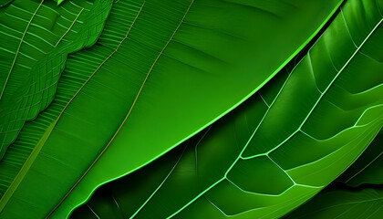 close up of leaf - generative AI,