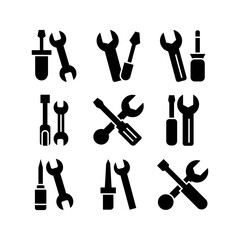 tools icon or logo isolated sign symbol vector illustration - high quality black style vector icons
