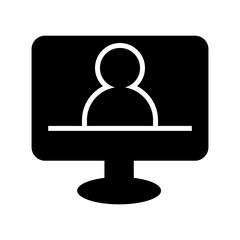 video chat icon or logo isolated sign symbol vector illustration - high quality black style vector icons
