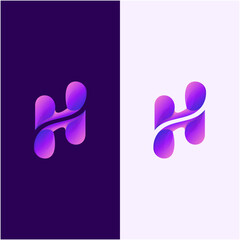 Awesome Abstract Letter H Premium Logo Vector