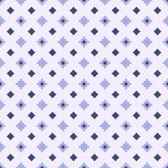 Seamless geometric pixel pattern monotone purple tone.