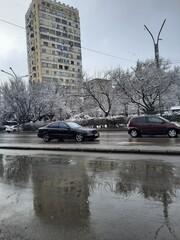 cars in snow