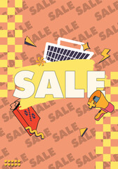 SUPER SALE DESIGN POSTER VECTOR