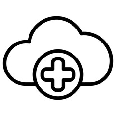 Obraz premium add cloud computing icon
