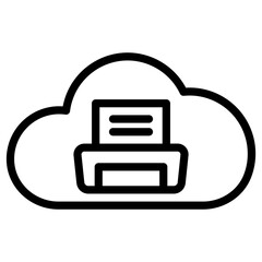  printer cloud computing icon