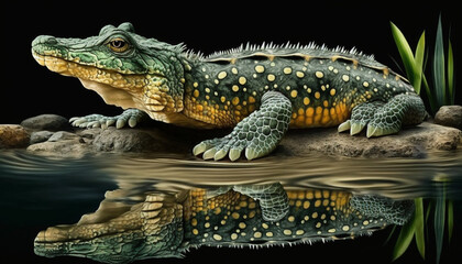 Fototapeta premium cute crocodile