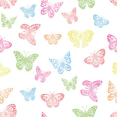 Butterfly pattern vector image or background