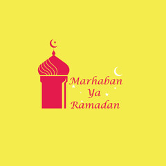 Obraz na płótnie Canvas Ramadan kareem,Ramadan logo, vector illustration, Ramadhan Kareem, Marhaban Ya Ramadhan