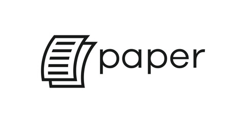 paper logo design icon vector illustration