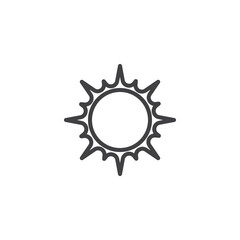 Sun line icon
