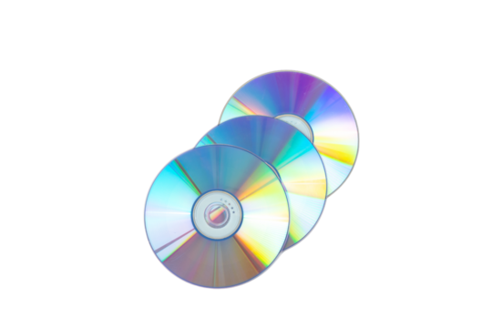 DVDs discs isolated on white background