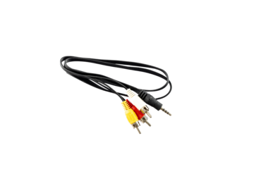 rca connector cable isolated on white background