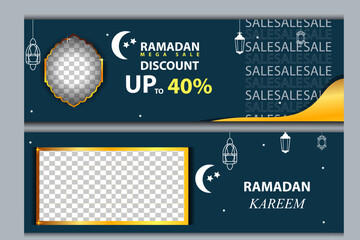 3d banner template mega sale Ramadan Kareem promotion 