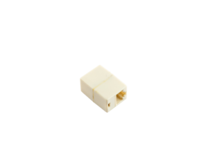 RJ11 plug extender for telephone line isolated on white background