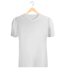 white t shirt isolated on white