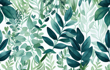seamless pattern with leaves. generative ai