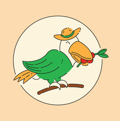 toucan bird pick coffee fruits