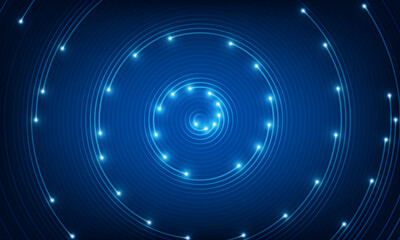 Abstract Circles Lines round frame dynamic AI Technology science Hitech communication concept innovation background vector design