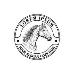 horse logo , animal logo vector