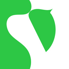 Green Abstract Shapes Decor Background 