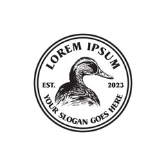 Naklejka premium duck logo , animal logo vector