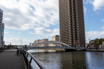 大阪・堂島川沿いの都市景観