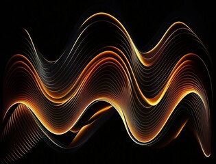 Abstract Glowing Neon LED Waves IV