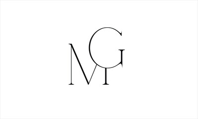MG GM G M Initial Letter Vector Logo Design - obrazy, fototapety, plakaty