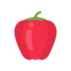 Cute pepper vegetable, isolated colorful vector icon