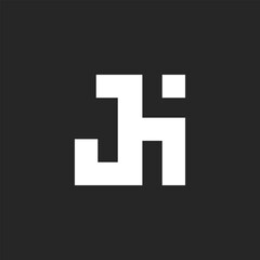 letter JH concept logo design vector illustrations